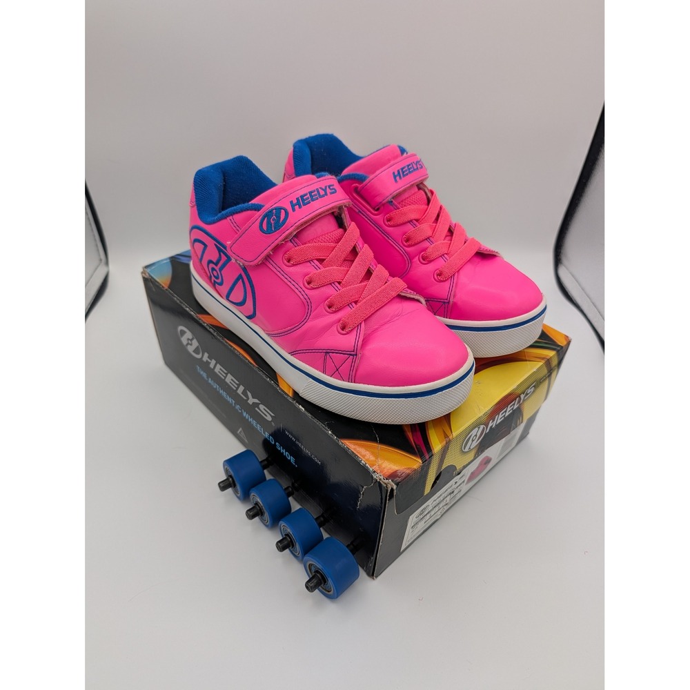 Heelys Vopel X2 Neon Pink Blue Wheeled Skate Shoe Youth 4 Women 5 Barbiecore Y2K